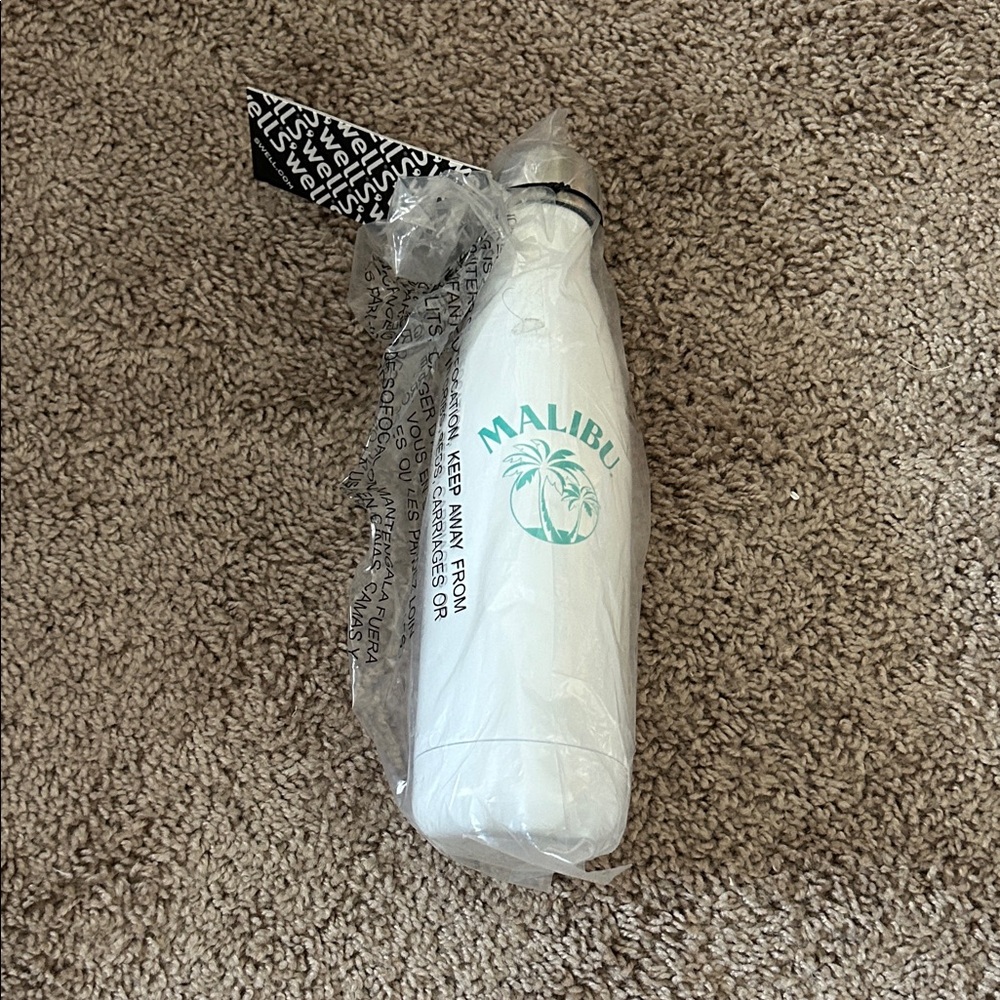 Malibu White and Green Insulated Bottle